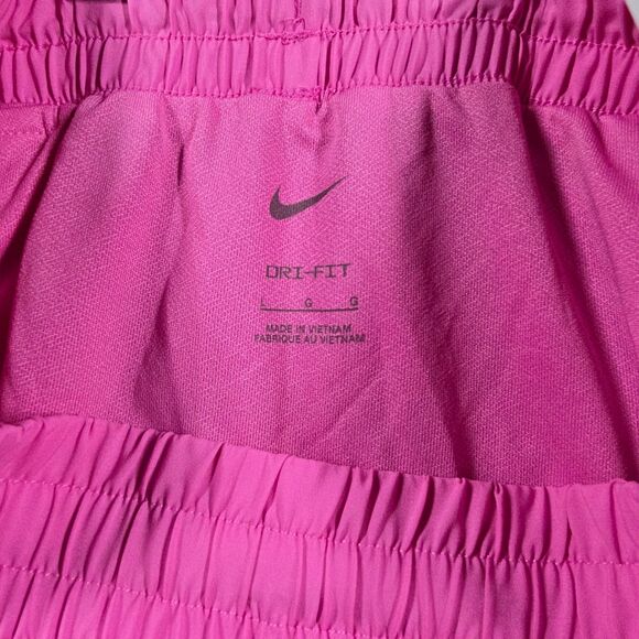 New Nike One Dri-FIT Pink 3" Brief-Lined Shorts Size L Loose Fit Hi-Ris 00013 - Picture 4 of 8